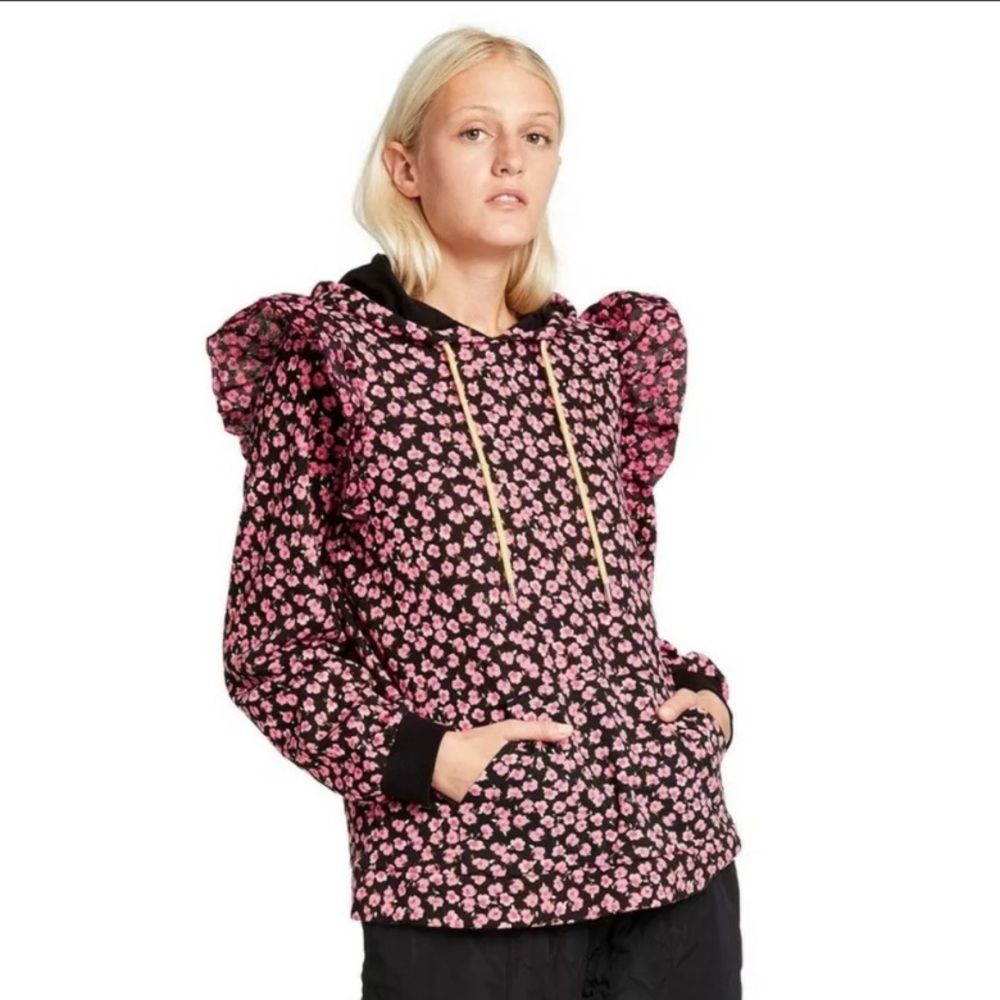 Sandy Liang x Target Floral Print Ruffle Hoodie